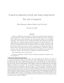 Long-Term Migration Trends and Rising Temperatures: The Role of Irrigation