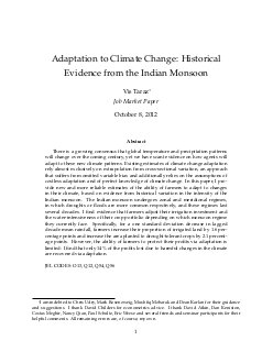 Adaptation to Climate Change: Historical Evidence from the Indian Monsoon