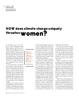 How Does Climate Change Uniquely Threaten Women?