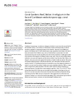 Coral Gardens Reef, Belize: A Refugium in the Face of Caribbean-Wide Acropora Spp. Coral Decline