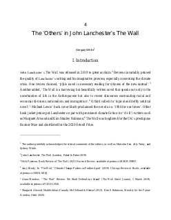 The ‘Others’ in John Lanchester’s The Wall